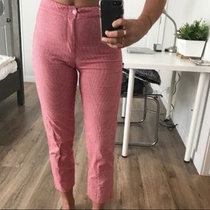 (NWT) Red&White Gingham Pants
